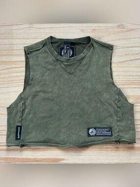 Alphalete Olive Green Cropped Muscle Tank
